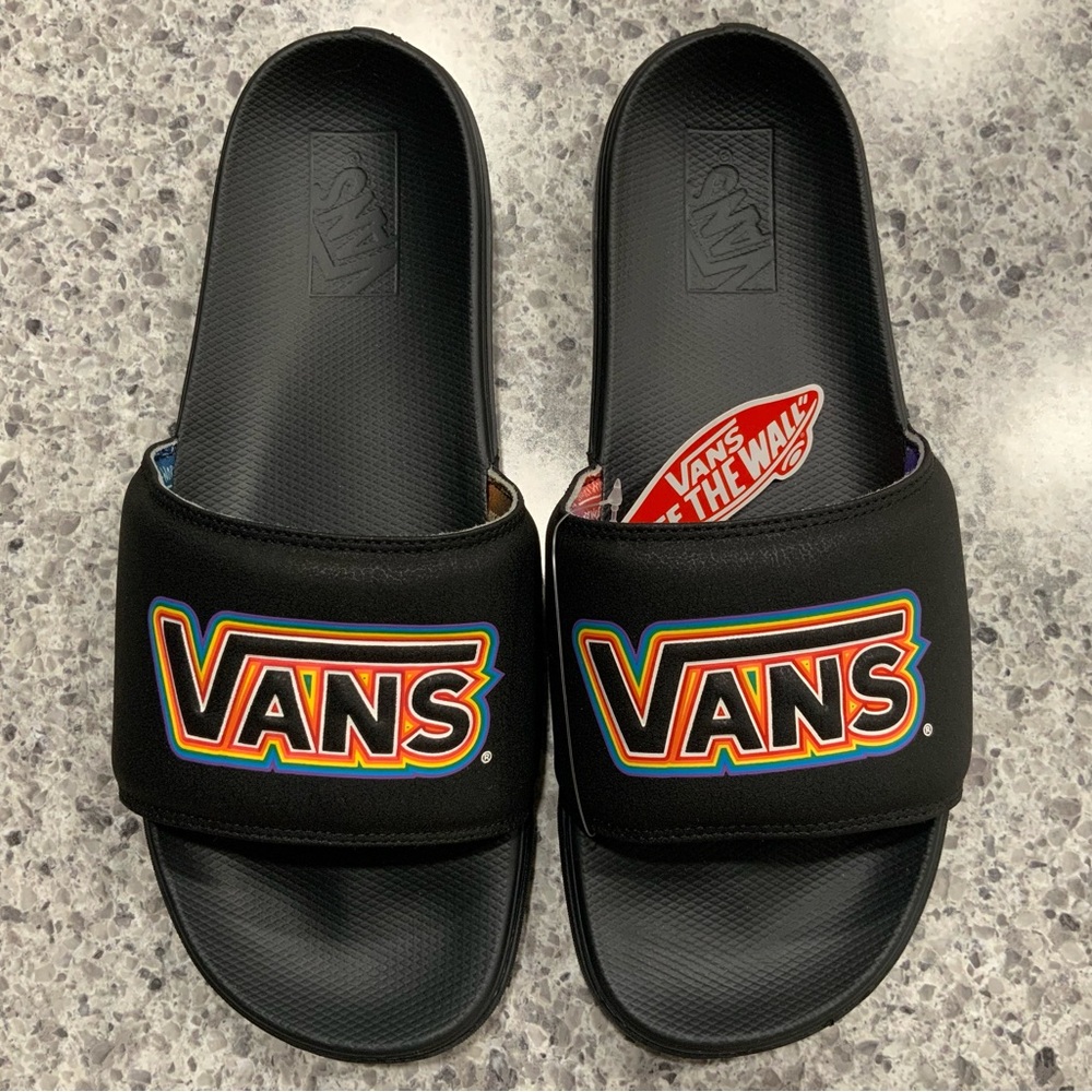 NWT Vans Black Slide Sandals